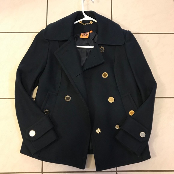 Tory Burch Jackets & Blazers - Tory Burch Navy Blue Peacoat